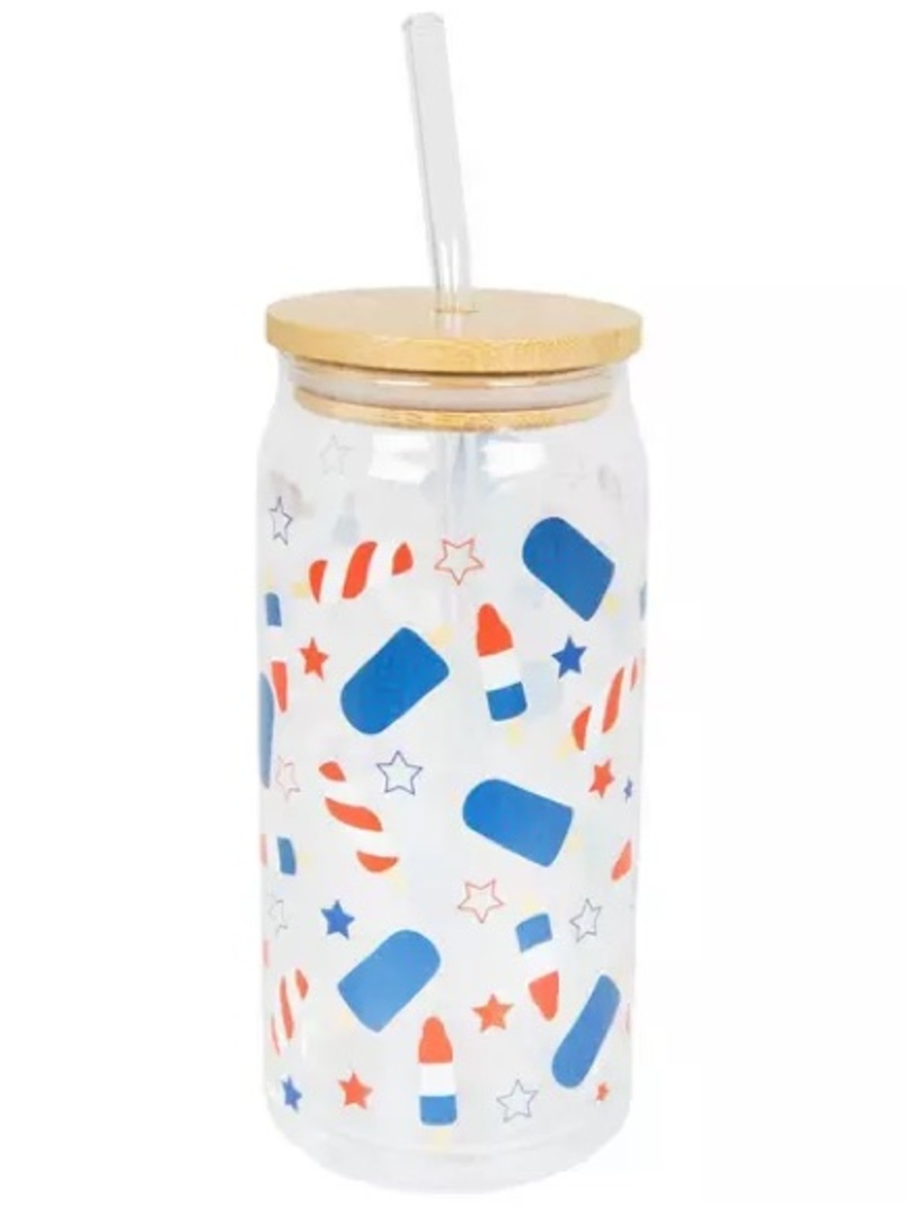 Ice Pops & Stars Glass Tumbler